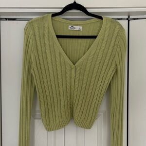 Hollister Women's Light Green Cardigan